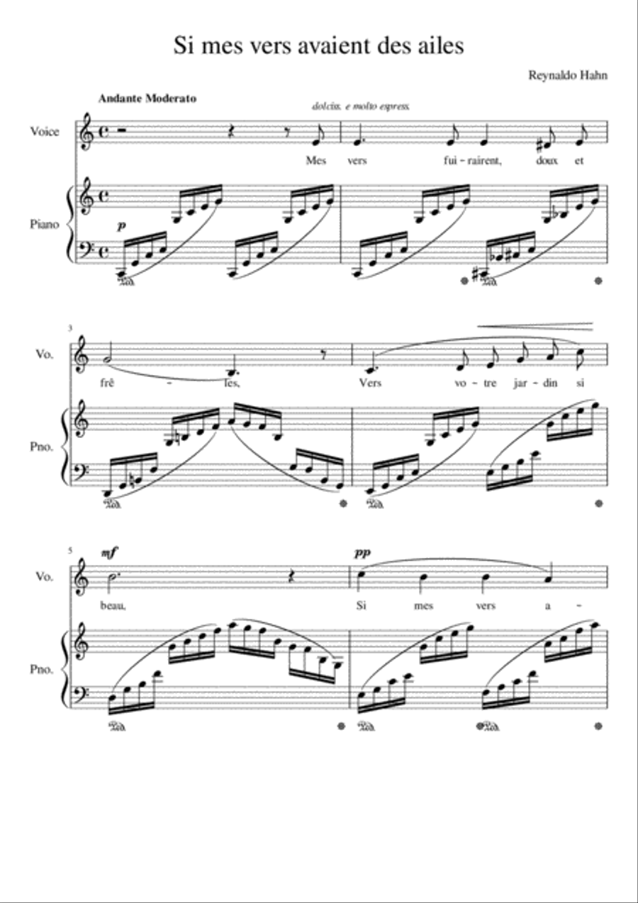 Si mes vers avaient des ailes - C Major Voice Solo scores gallery preview page 2