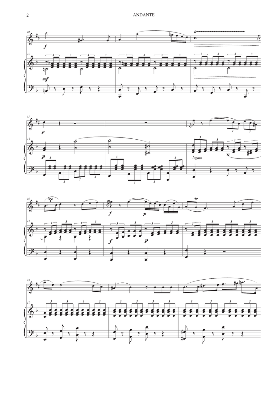 Andante from Concerto No. 21 for Alto Saxophone and Piano Alto Saxophone scores gallery preview page 3