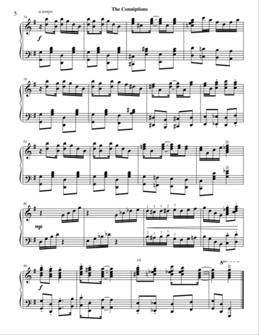 New Ragtime Piano Music for Piano Solo