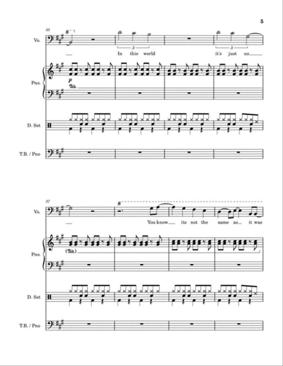 As It Was As It Was Voice scores gallery preview page 6