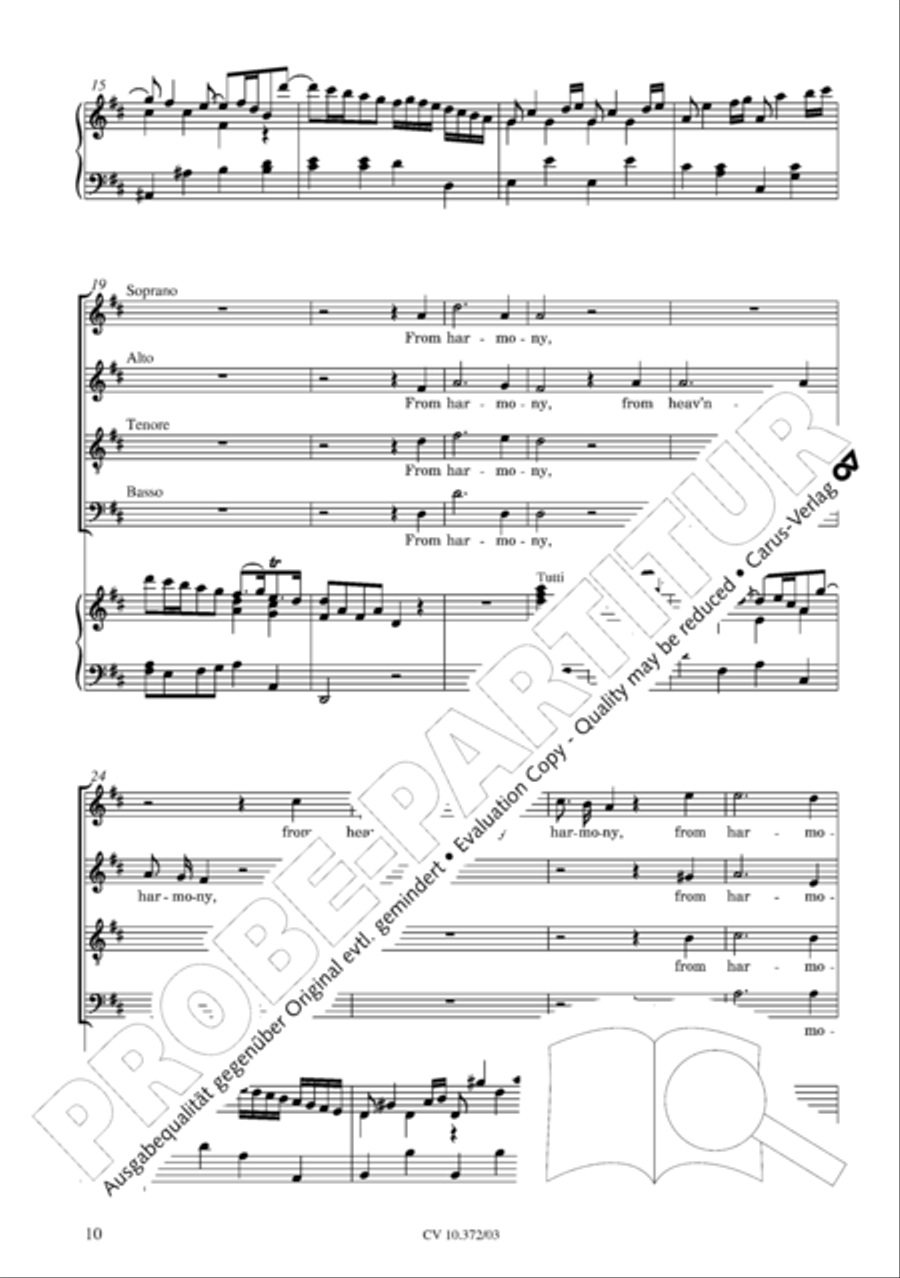 Ode for St. Cecilias Day 4-Part scores gallery preview page 11