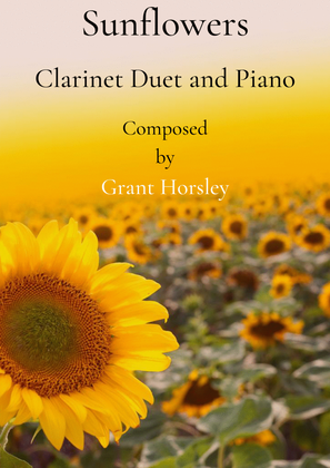 Book cover for "Sunflowers" Clarinet Duet and Piano- Intermediate