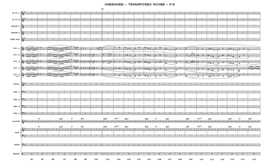 Cherokee (Szczesniak Polish Children's Version) Jazz Ensemble scores gallery preview page 5
