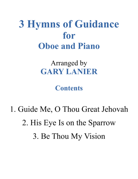 Gary Lanier: 3 HYMNS of GUIDANCE (Duets for Oboe & Piano) image number null
