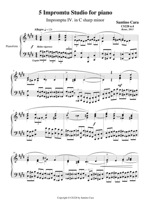 Impromptu study n.4 in C sharp minor for piano