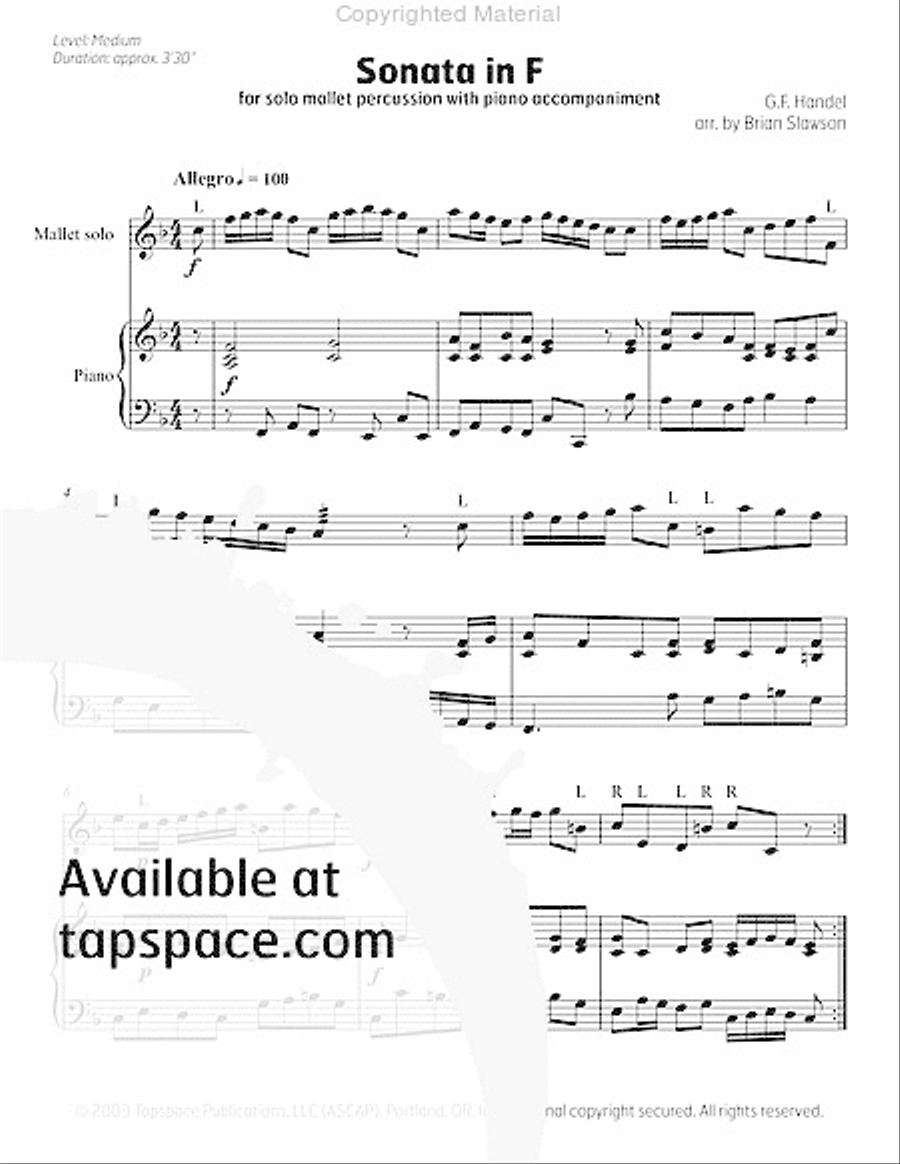 Sonata in F Piano Accompaniment scores gallery preview page 4