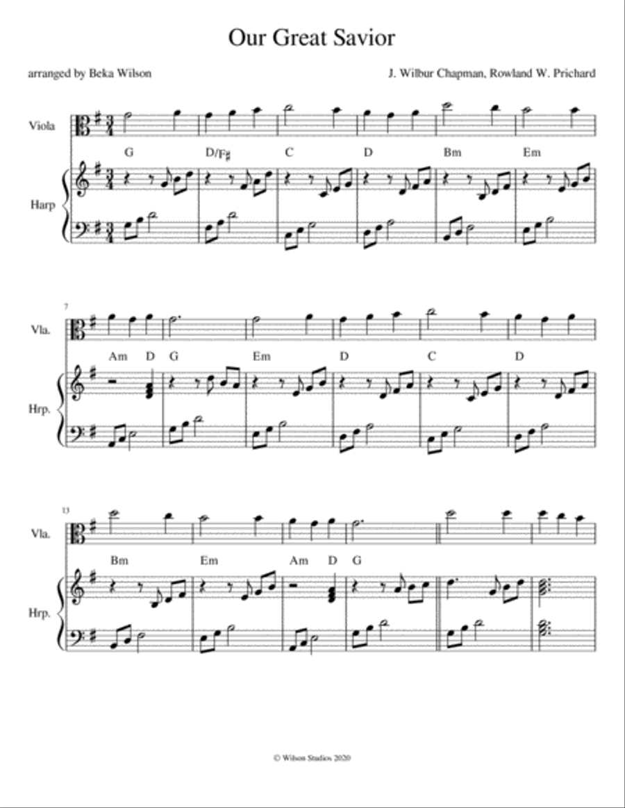 Our Great Savior (Jesus What a Friend For Sinners) Small Ensemble scores gallery preview page 1