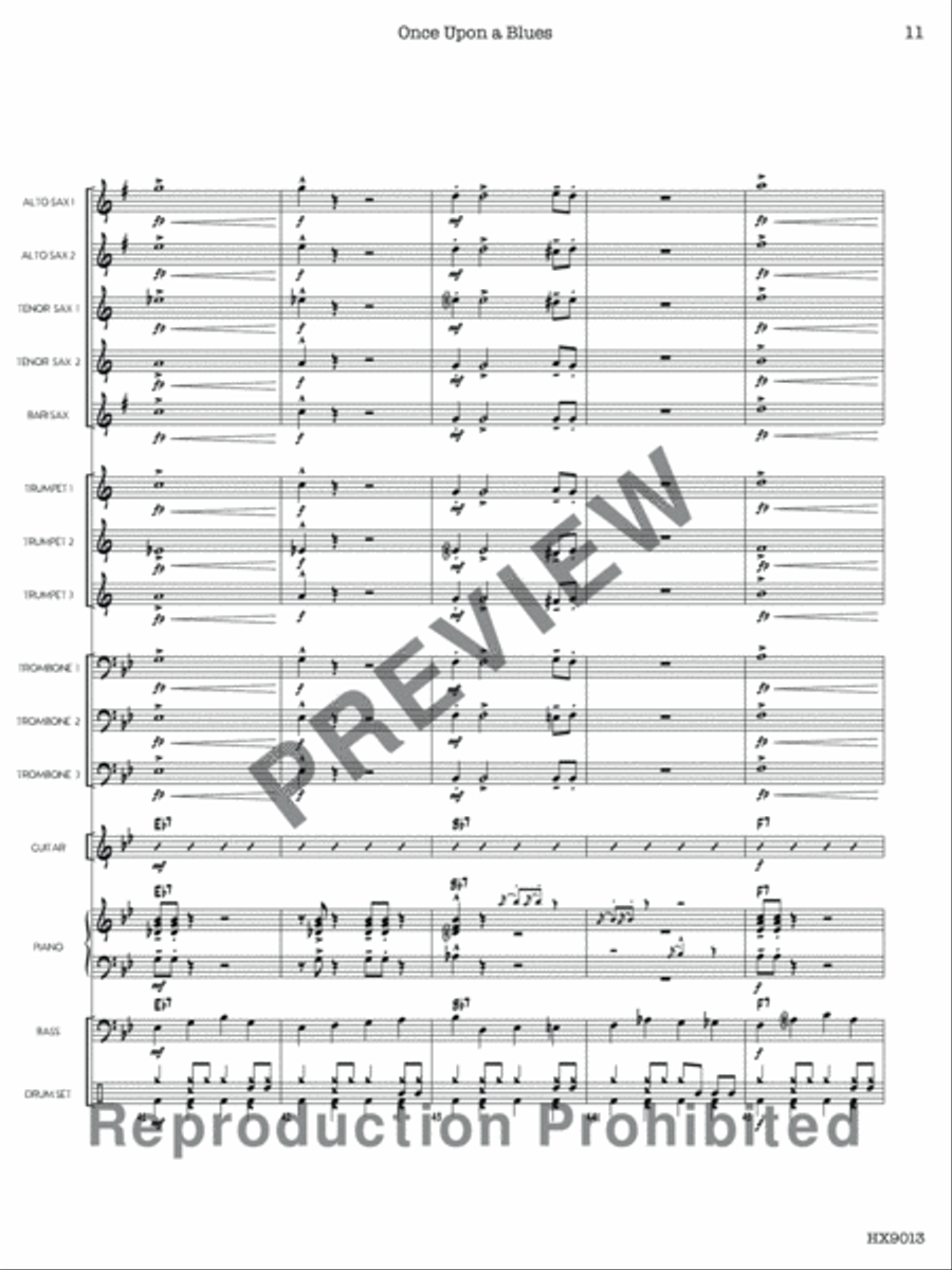 Once Upon a Blues Jazz Ensemble scores gallery preview page 12