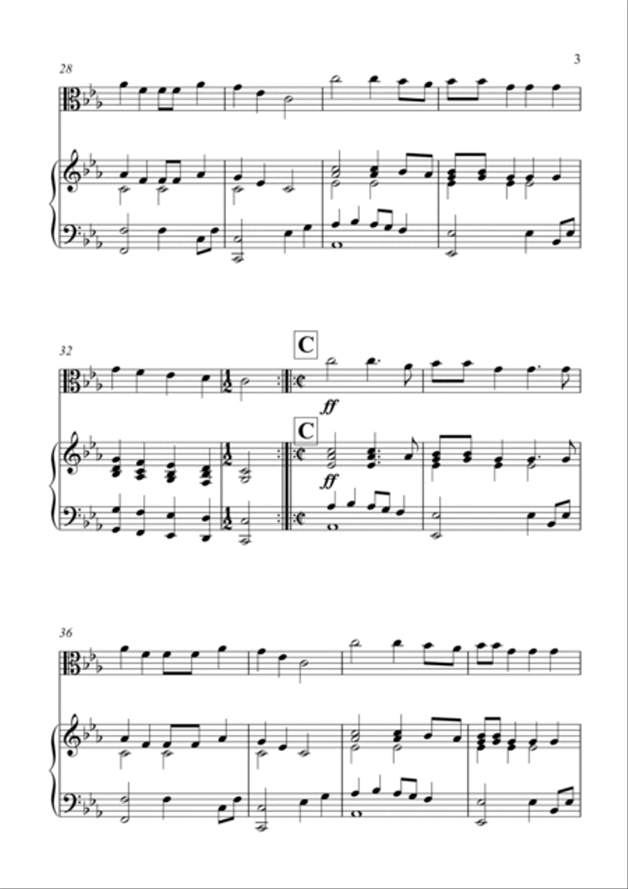 Wellerman (Viola & Piano) Viola scores gallery preview page 3
