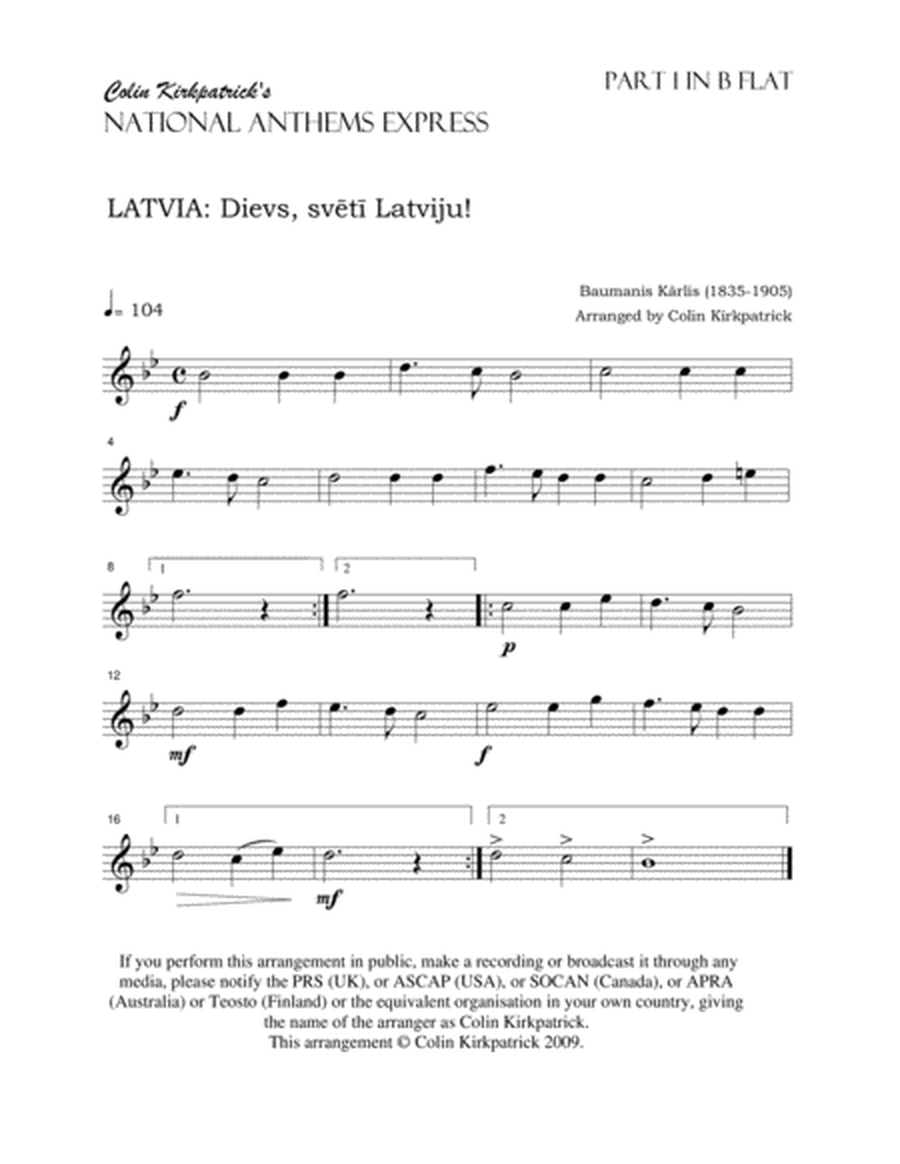 Latvia National Anthem: Dievs, svētī Latviju! image number null