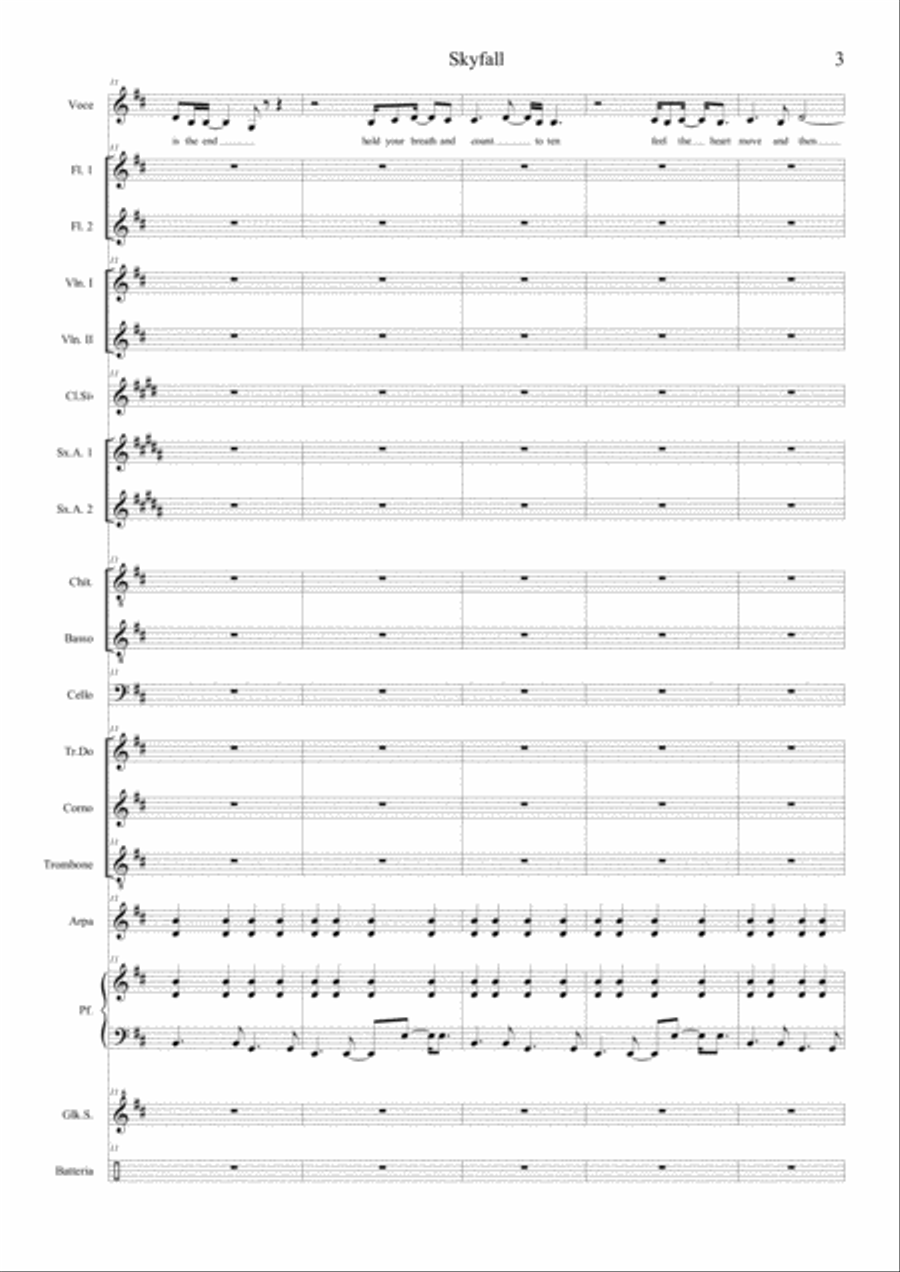 Skyfall Flute scores gallery preview page 3