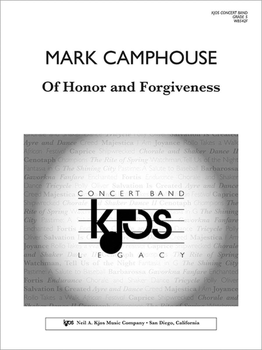 Of Honor and Forgiveness - Score