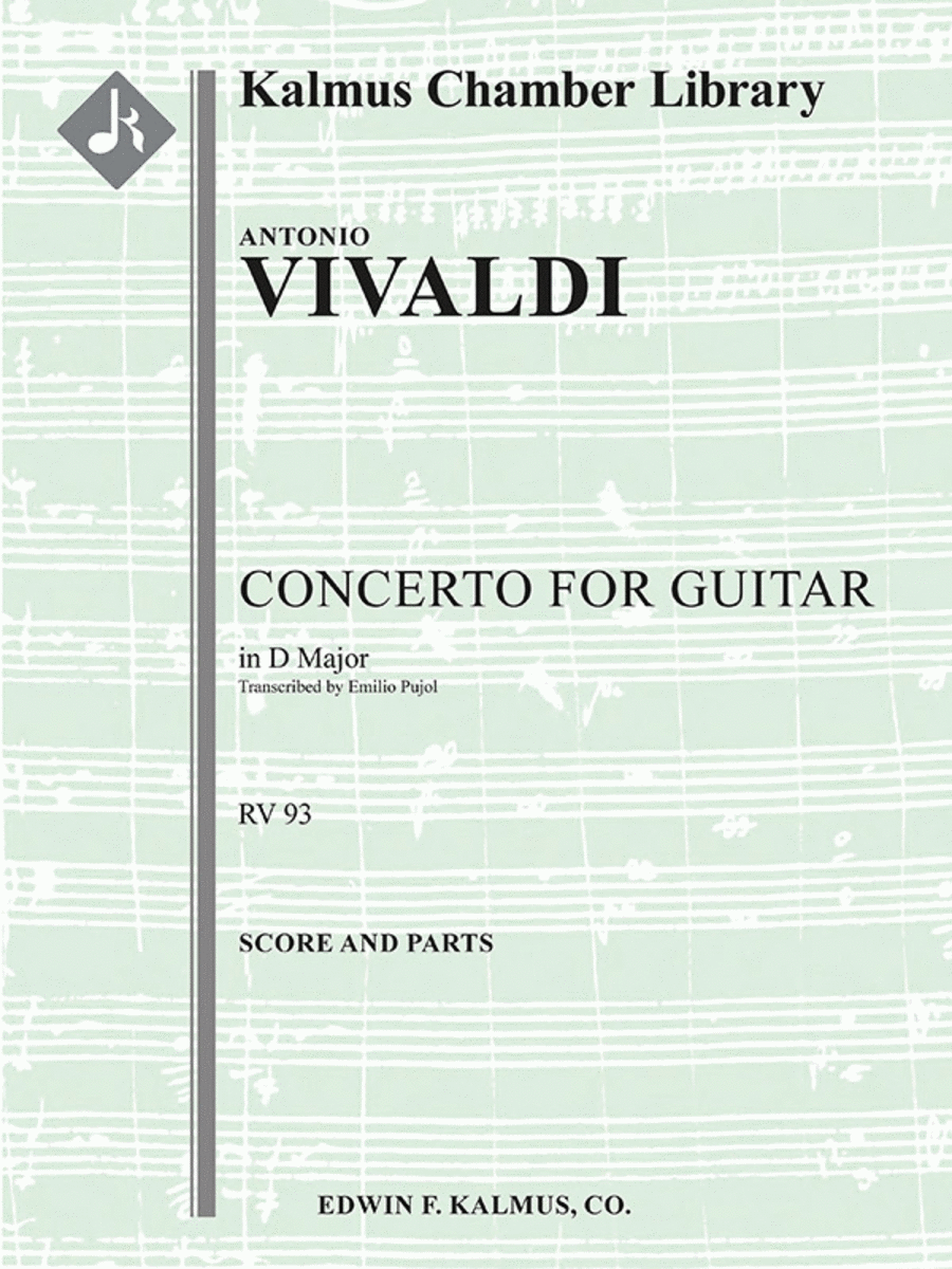 Concerto for Guitar in D, RV 93 (Lute) String Orchestra scores gallery preview page 1