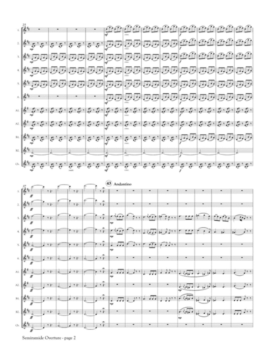 Semiramide Overture for Flute Orchestra