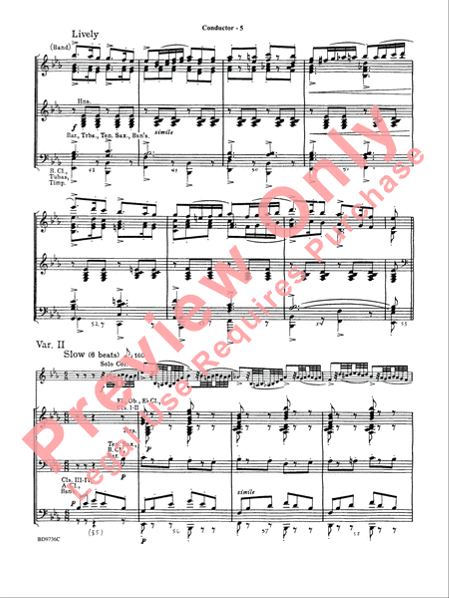 Carnival of Venice Carnival of Venice Concert Band scores gallery preview page 8