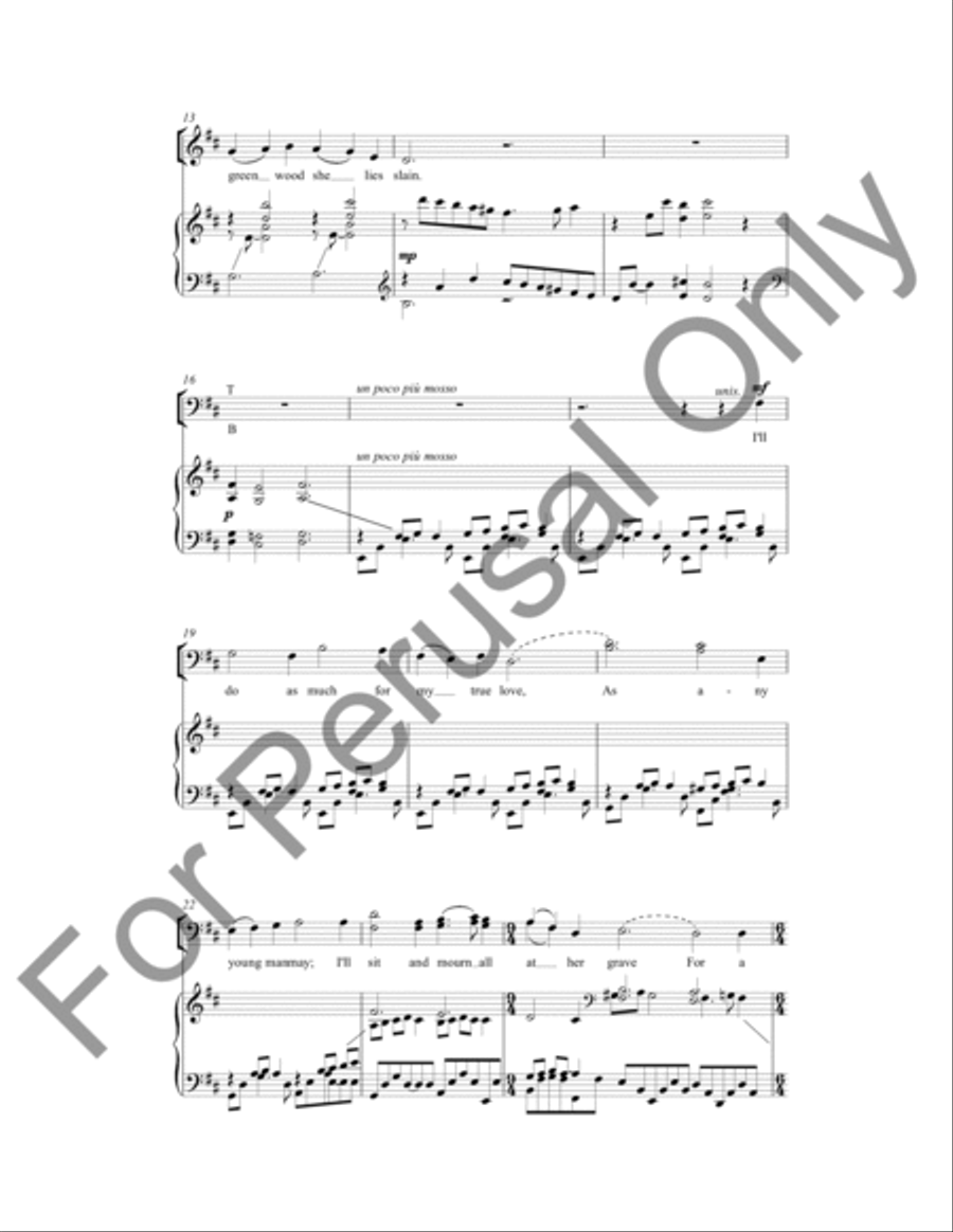 The Unquiet Grave 4-Part scores gallery preview page 3