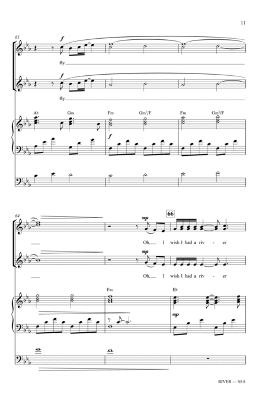 River (arr. Mac Huff) SSA scores gallery preview page 11