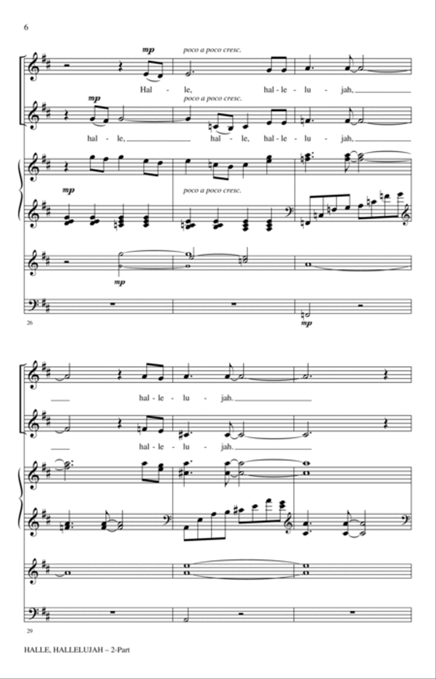 Halle, Hallelujah 2-Part scores gallery preview page 5