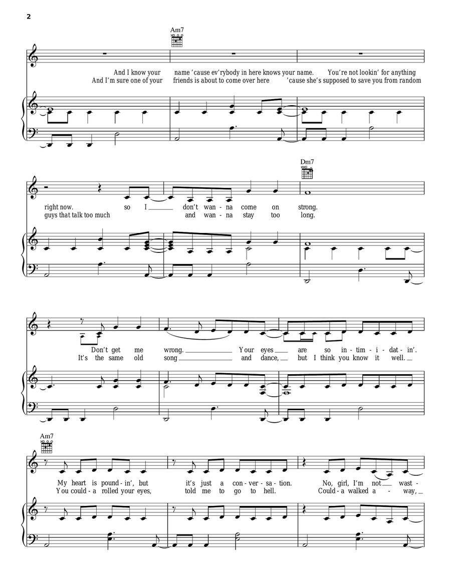 Take Your Time Piano, Vocal, Guitar scores gallery preview page 2