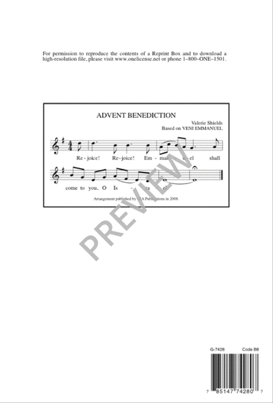 Advent Benediction 4-Part scores gallery preview page 8