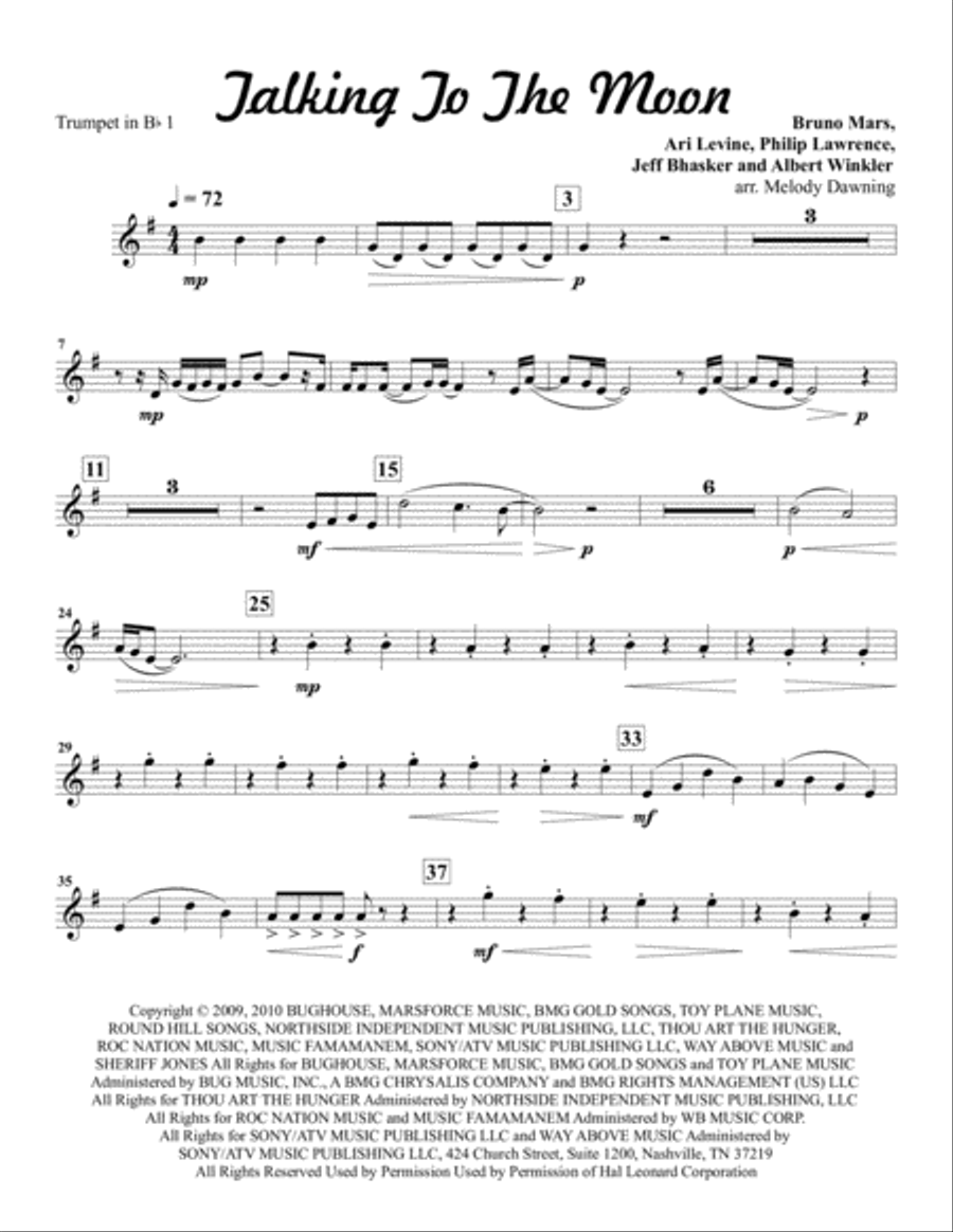 Talking To The Moon Brass Ensemble scores gallery preview page 6
