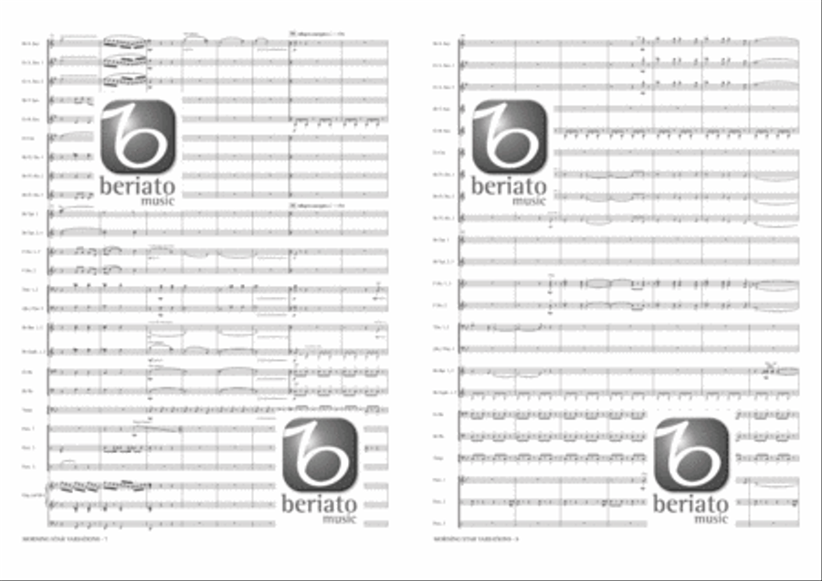 Morning Star Variations Fanfare Band scores gallery preview page 5