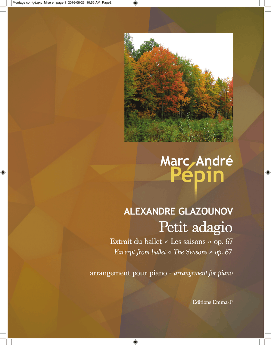 Petit adagio Piano Solo scores gallery preview page 1