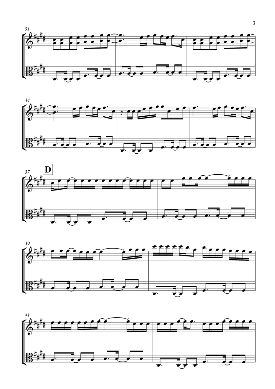 Shape Of You String Duet scores gallery preview page 3