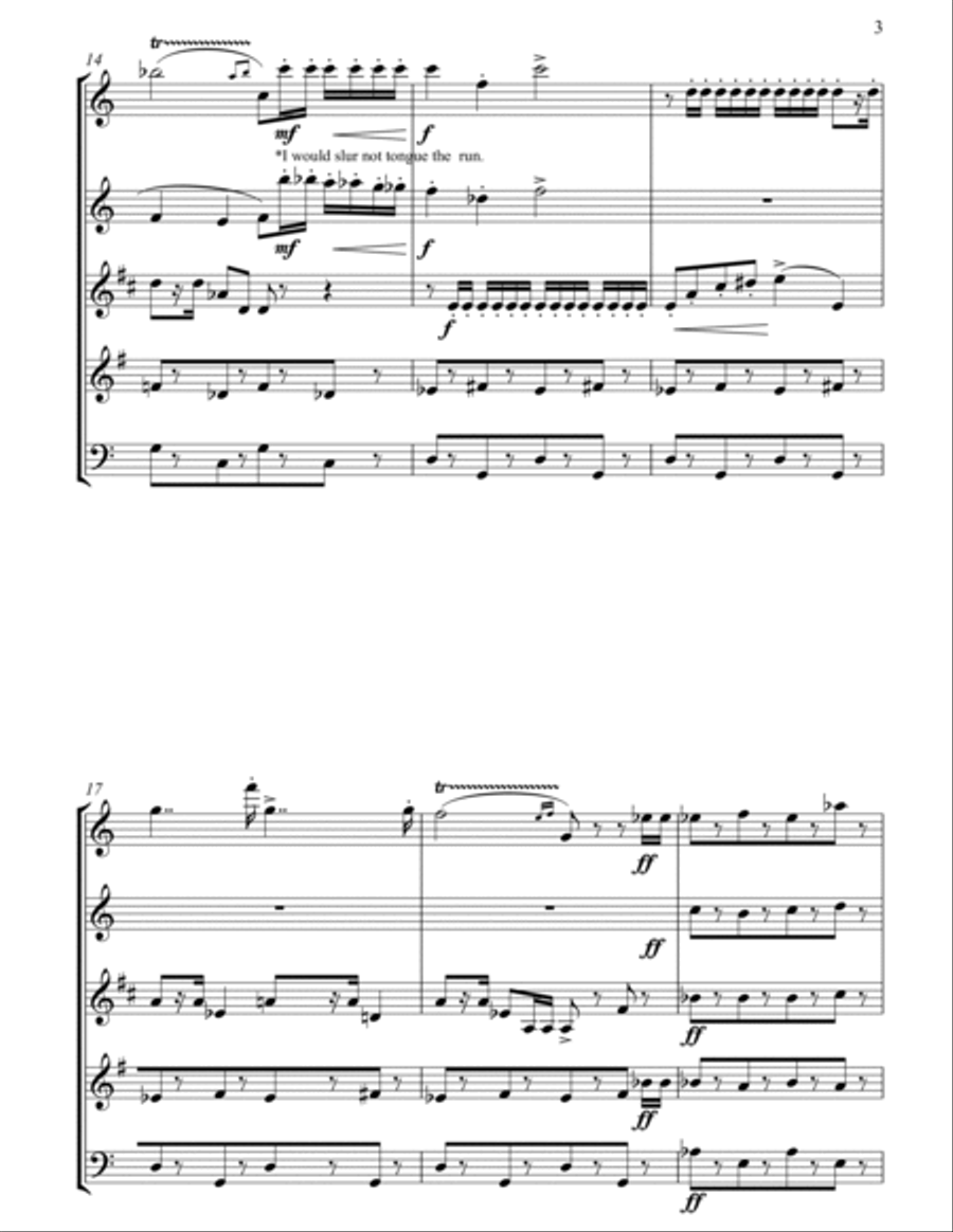 The Love For Three Oranges Woodwind Quintet scores gallery preview page 4