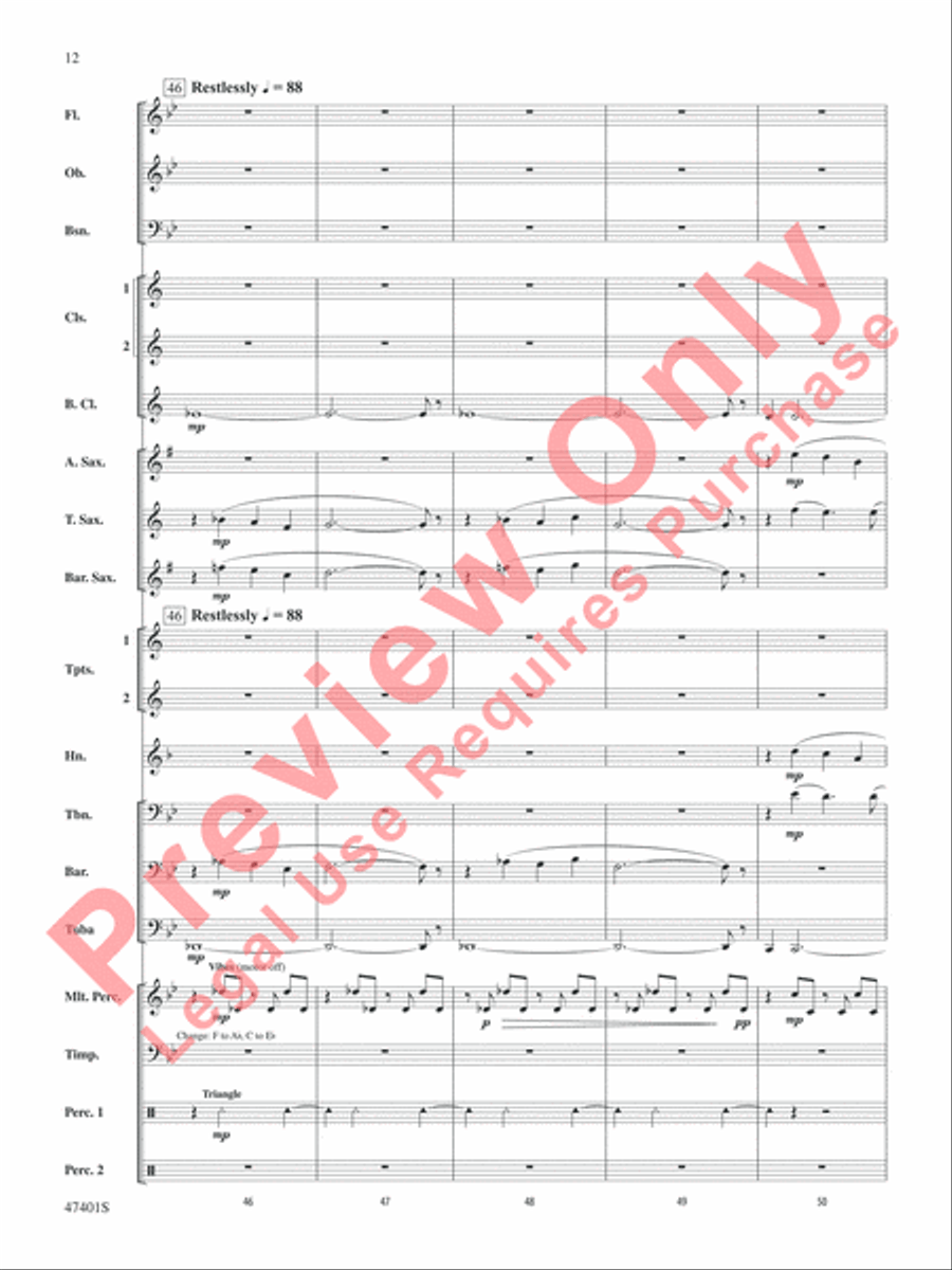 And So He Also Loves the Bow Concert Band scores gallery preview page 13