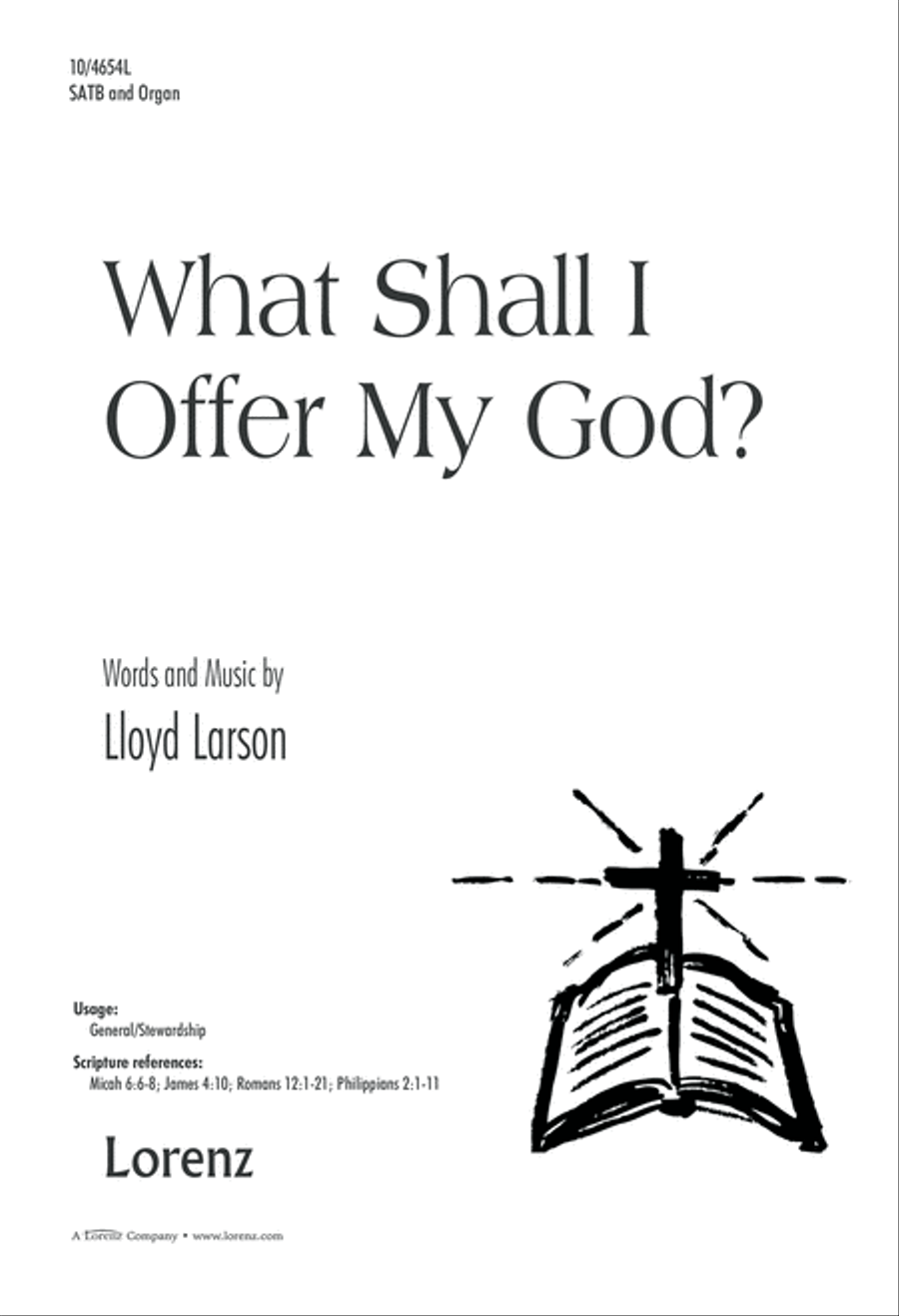 What Shall I Offer My God? 4-Part scores gallery preview page 1