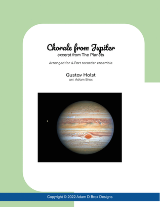 Book cover for Chorale from Jupiter - excerpt from The Planets