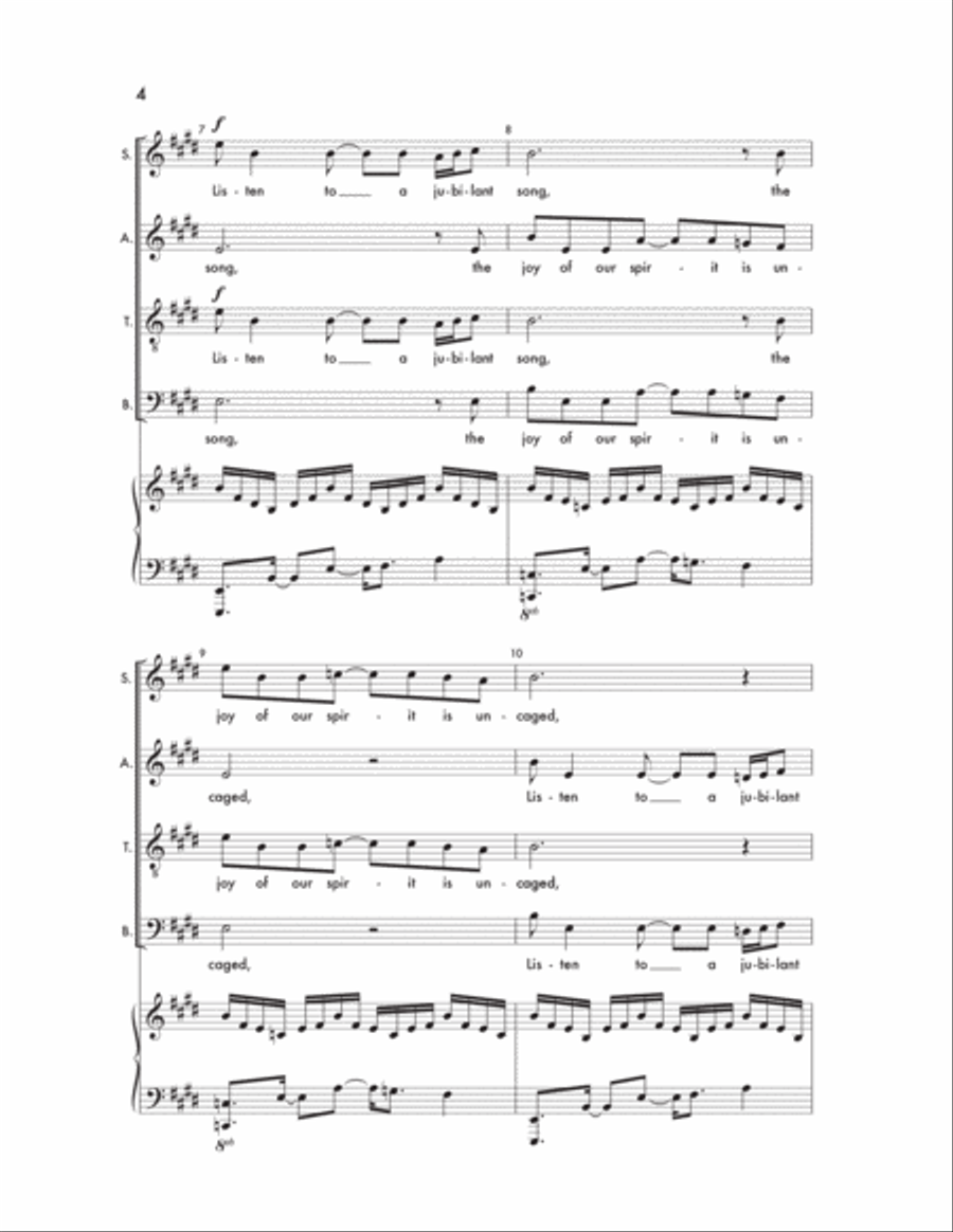 A Jubilant Song A Jubilant Song 4-Part scores gallery preview page 4