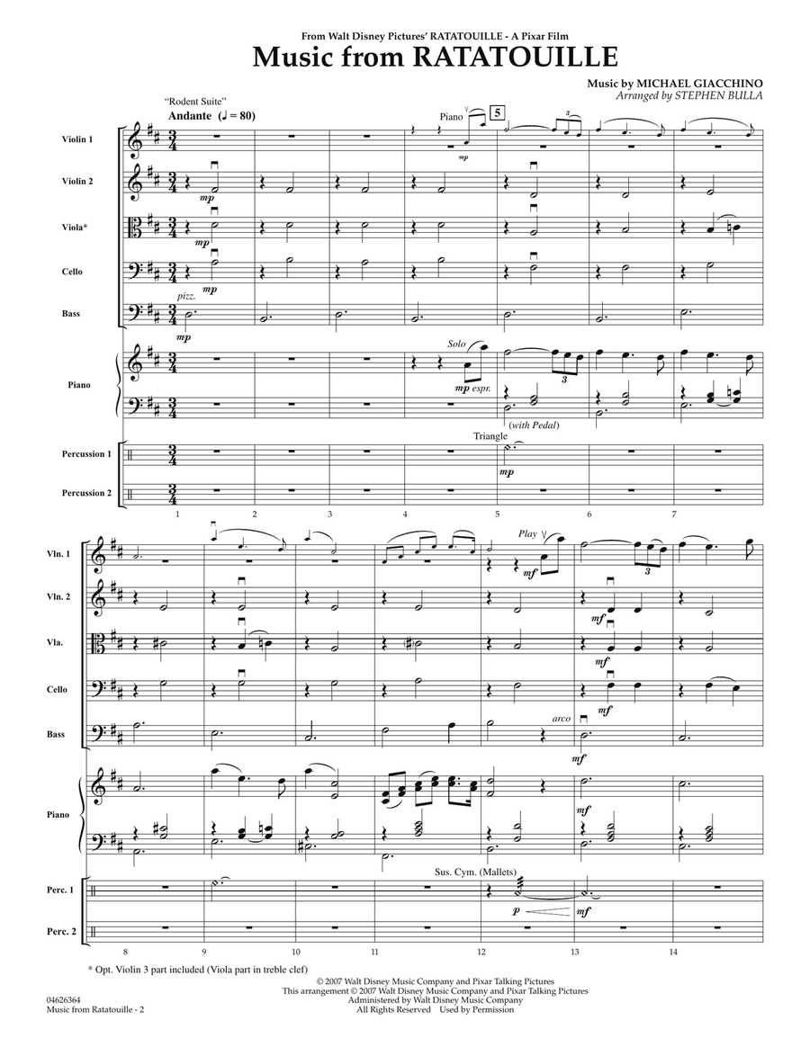 Music from Ratatouille - Full Score Orchestra scores gallery preview page 2