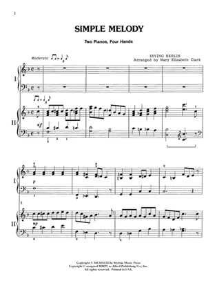 Book cover for Simple Melody - Piano Duo (2 Pianos, 4 Hands)