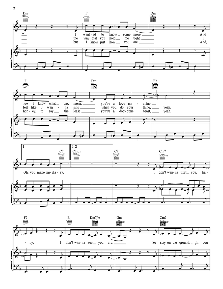 Honey, Honey Piano, Vocal, Guitar scores gallery preview page 2