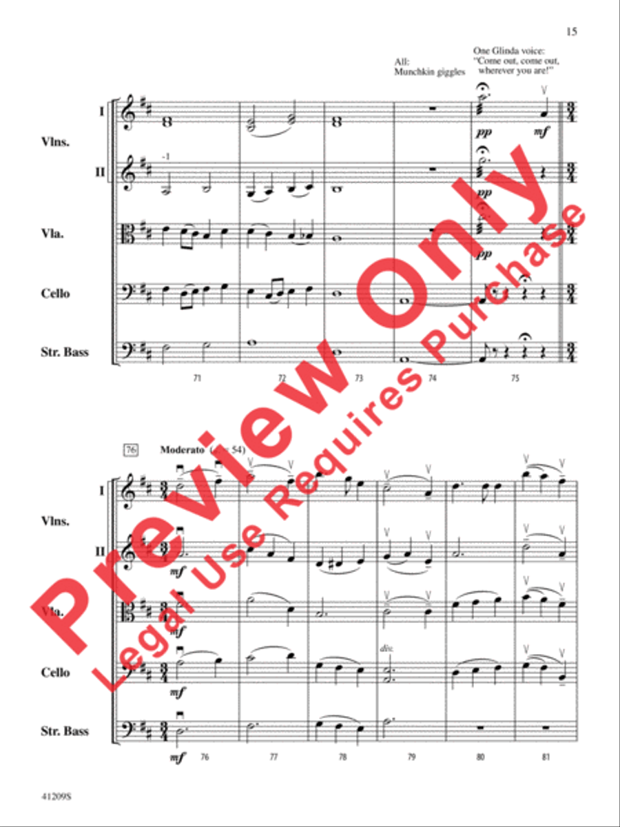 The Wizard of Oz String Orchestra scores gallery preview page 16
