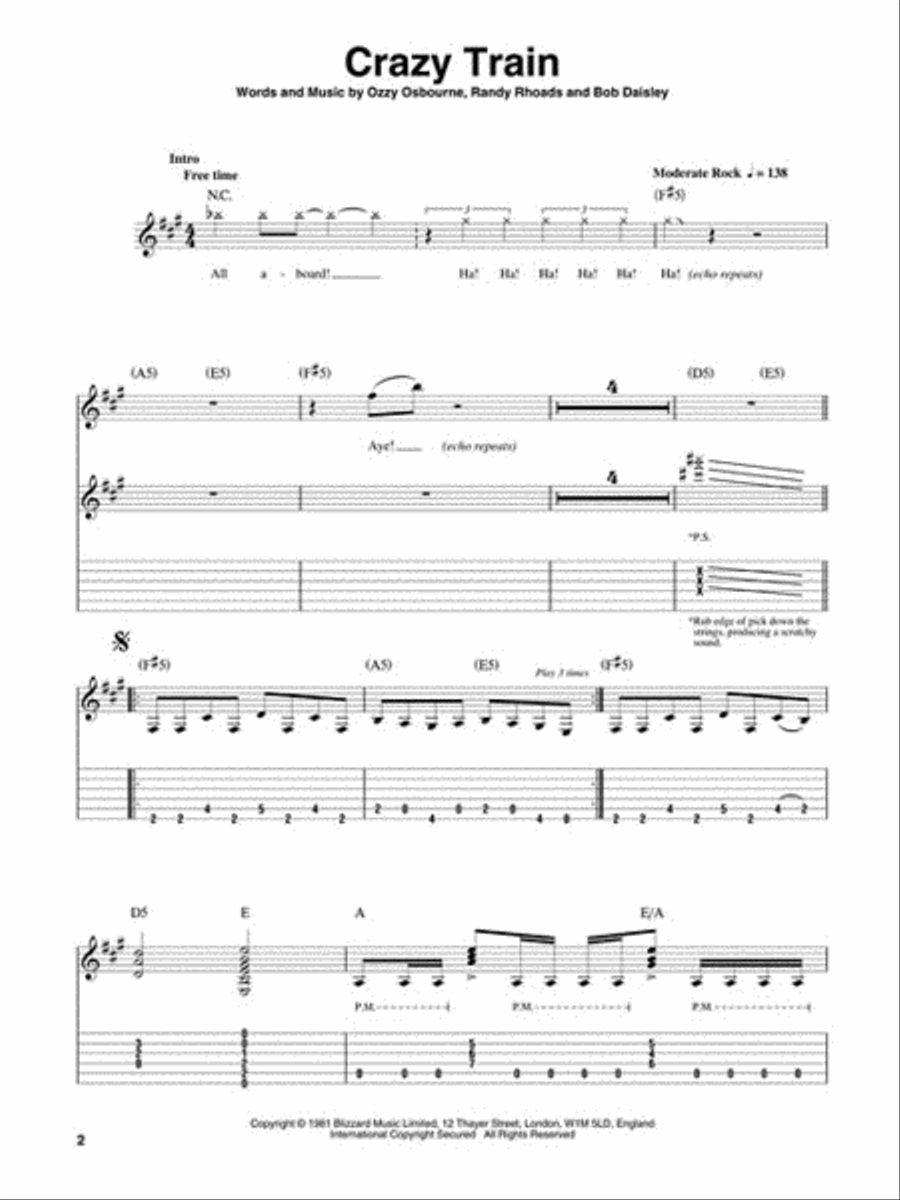 Hard Rock Guitar Tablature scores gallery preview page 5