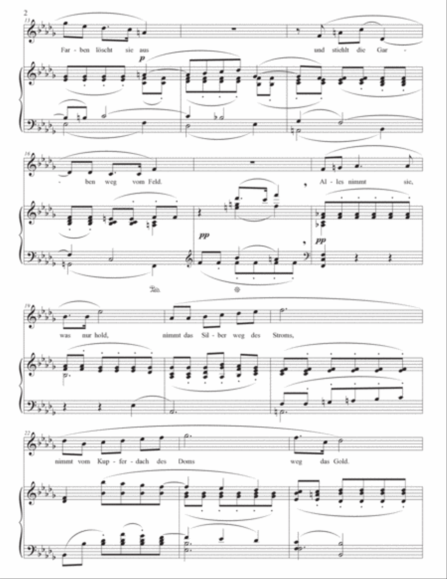 STRAUSS: Die Nacht, Op. 10 no. 3 (transposed to D-flat major) Voice scores gallery preview page 3