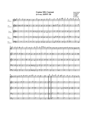 Book cover for Courant SSWV 50 (arrangement for 5 recorders)