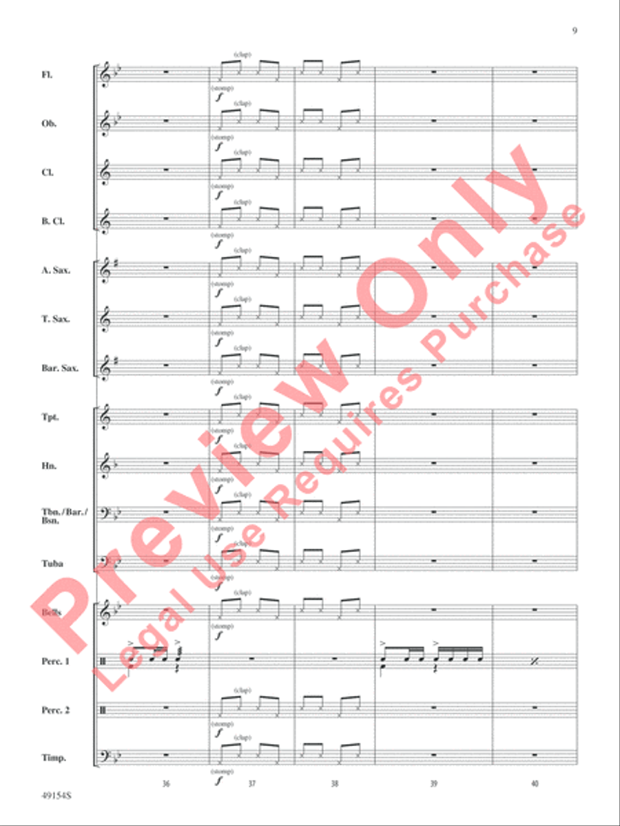 American Mountain Medley Concert Band scores gallery preview page 10