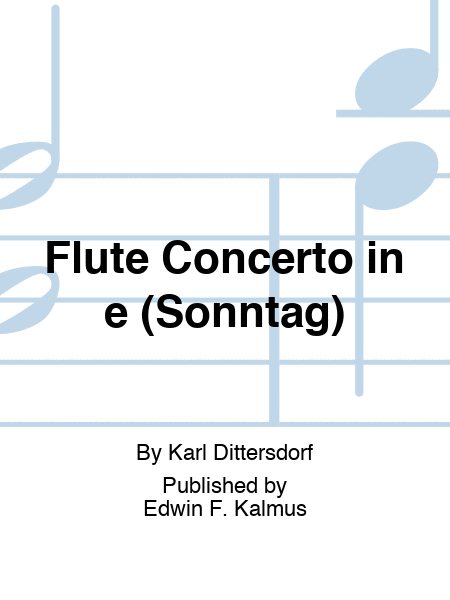 Flute Concerto in e (Sonntag)