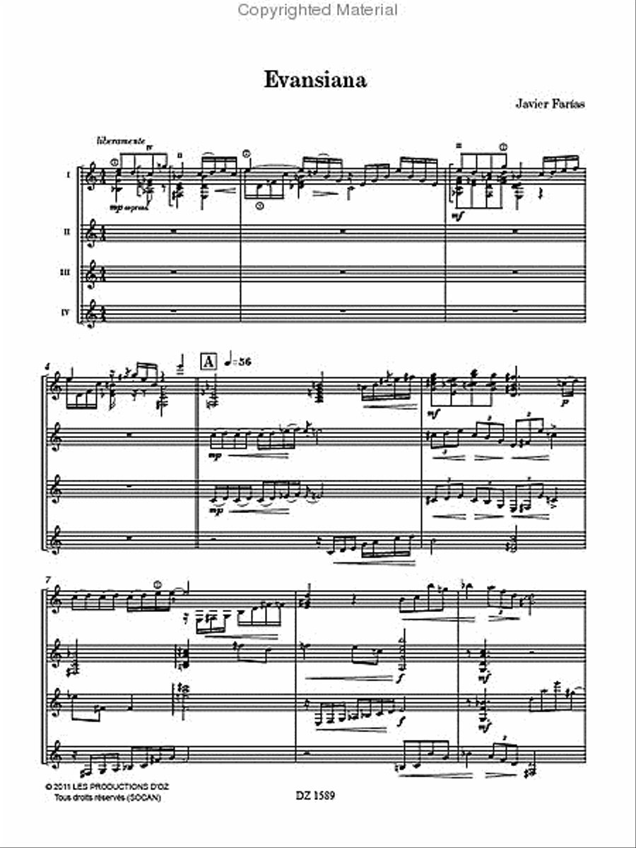 Evansiana Guitar Ensemble scores gallery preview page 2