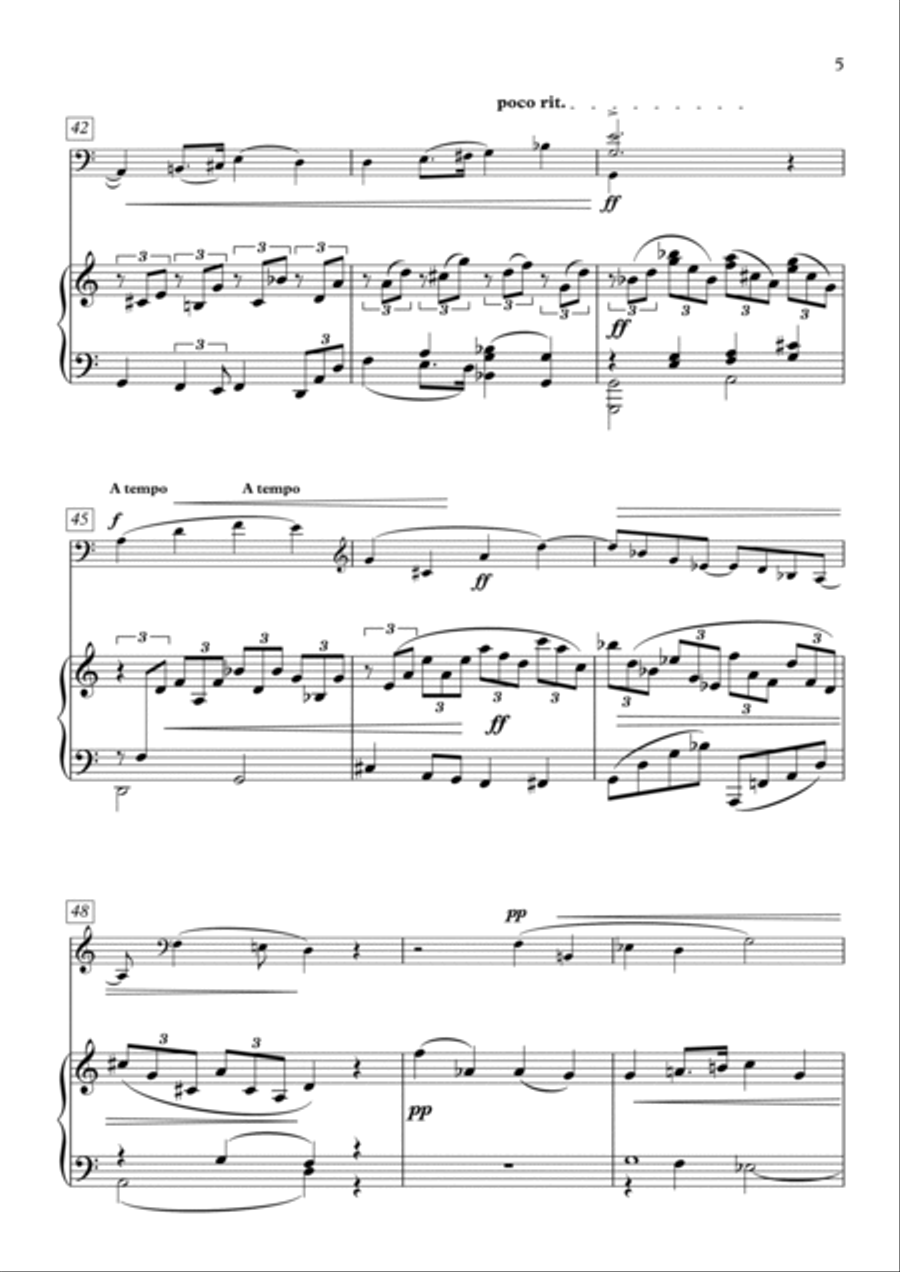 Thème et variations for Cello and Piano op. 2 No 2 Piano scores gallery preview page 5