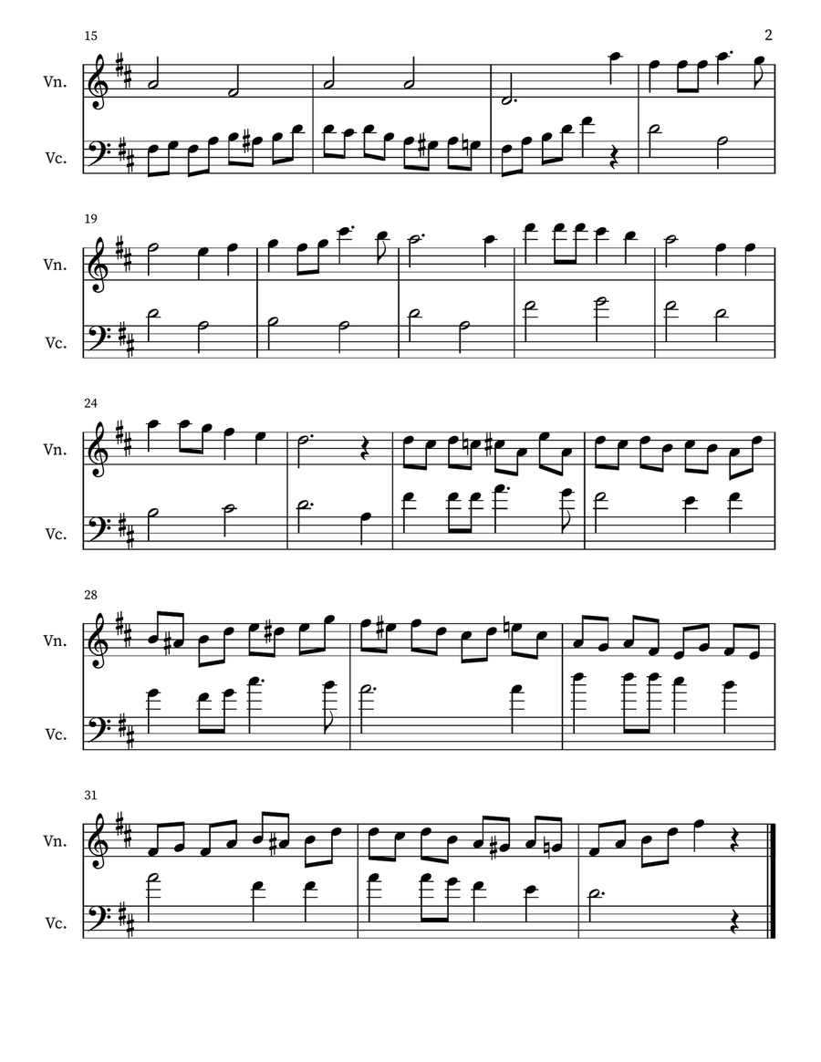 Det Lyser I Stille Grender String Duet scores gallery preview page 2