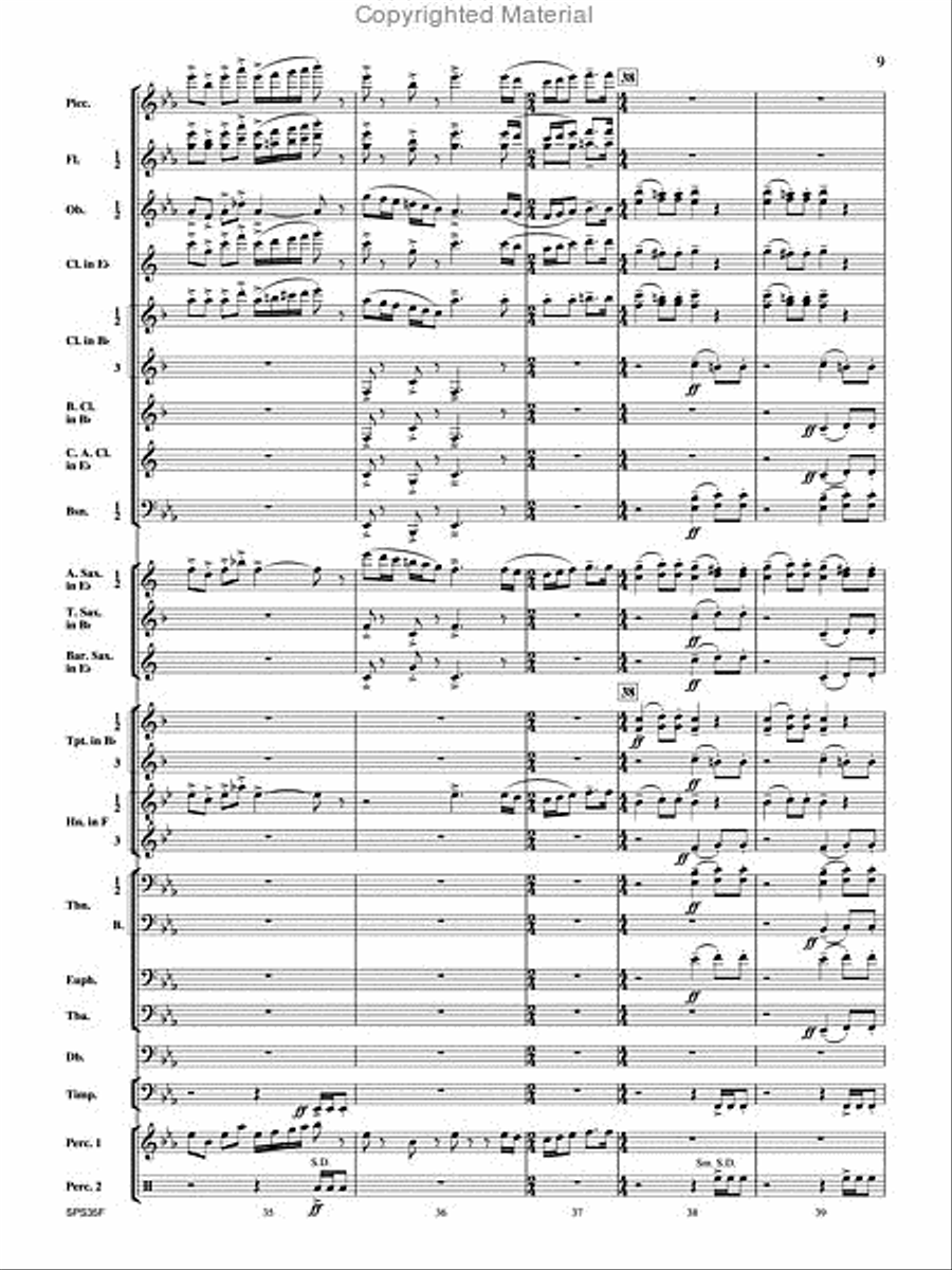 Procession of the Academics Concert Band scores gallery preview page 10