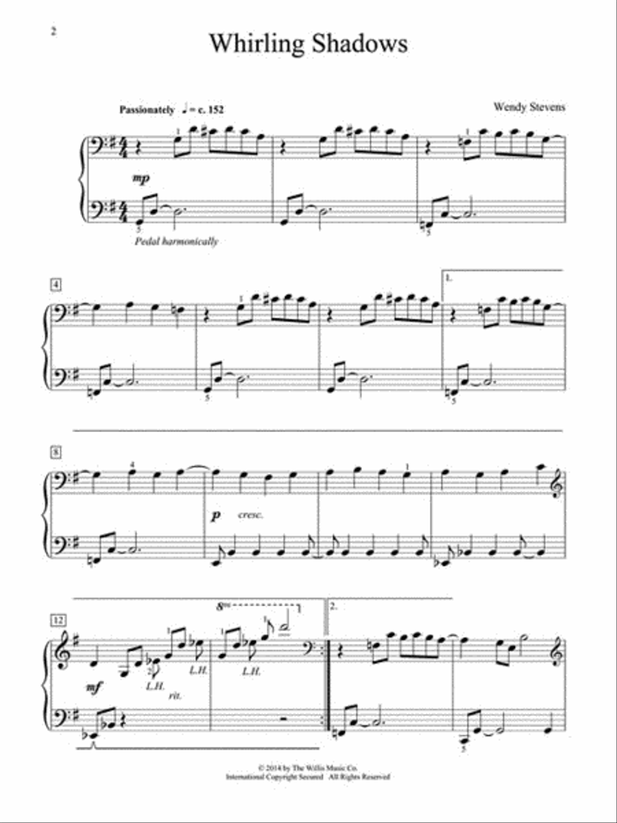 Whirling Shadows Piano scores gallery preview page 2