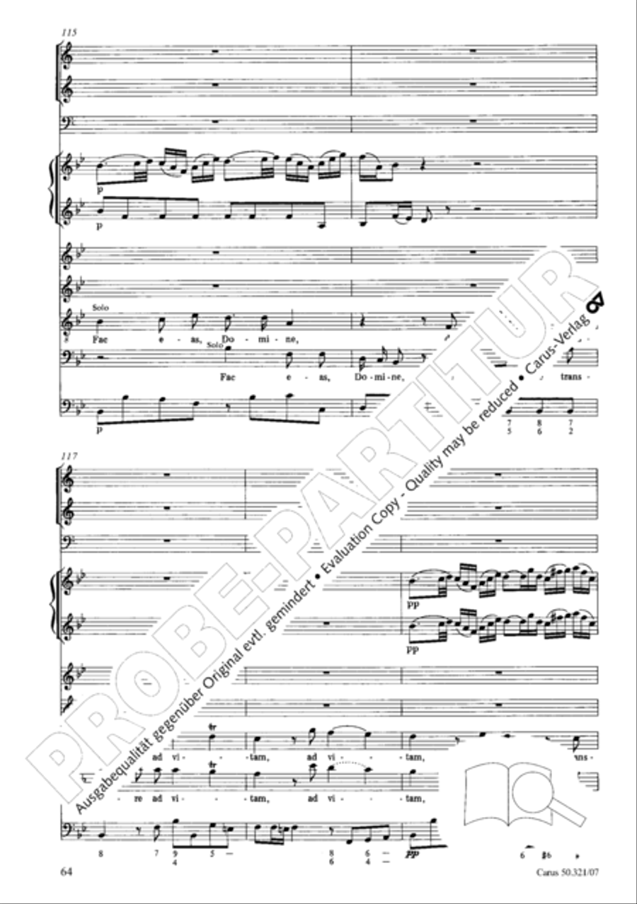 Requiem in C minor 4-Part scores gallery preview page 71