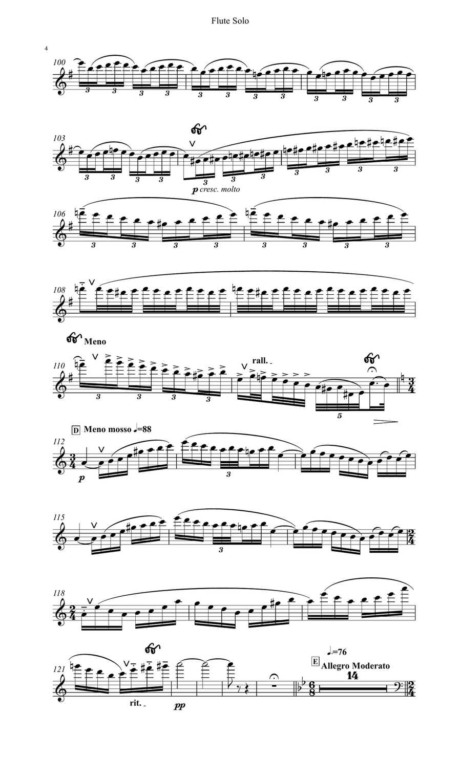Bizet Carmen Fantasy for Flute Bizet Carmen Fantasy for Flute Chamber Orchestra scores gallery preview page 5