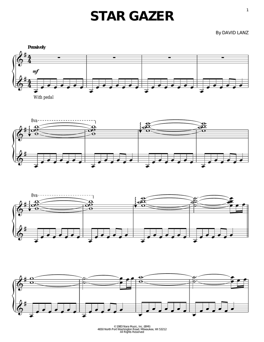 Star Gazer Piano Solo scores gallery preview page 1